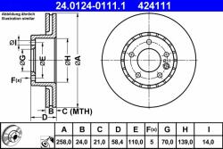 ATE Disc frana ATE 24.0124-0111.1 (24.0124-0111.1)