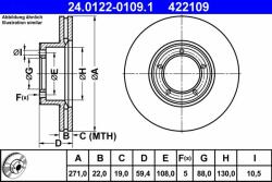 ATE Disc frana ATE 24.0122-0109.1 (24.0122-0109.1)