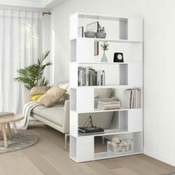 vidaXL Bibliotecă/Separator cameră, alb extralucios, 100x24x188 cm (3082077) - comfy