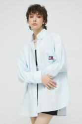 Tommy Hilfiger pamut ing női, galléros, relaxed - kék XS - answear - 36 990 Ft