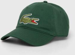 Lacoste pamut baseball sapka zöld, nyomott mintás - zöld Univerzális méret - answear - 23 390 Ft