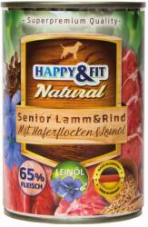 Happy&Fit Natural Dog with Senior Lamb & Beef Oatmeal & Flaxseed Oil 400 g