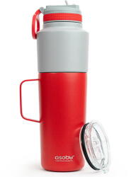 Asobu Twin Pack Bottle with Mug red, 0.9 L + 0.6 L (TWP33 RED) - pcone
