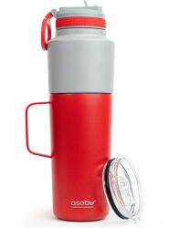 Asobu Twin Pack Bottle with Mug red, 0.9 L + 0.6 L (TWP33 RED)