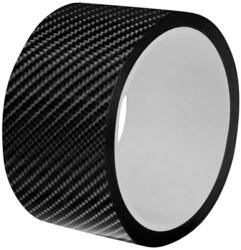 AVEX Rola ornament bandouri sau praguri autoadeziv din autocolant Carbon 5D, dimensiune 148 x 4 cm, culoare Neagra (AVX-PROT02) - casaplus