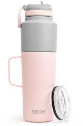 Asobu Twin Pack Bottle with Mug Pink, 0.9 L + 0.6 L (TWP33 PINK) - pcone