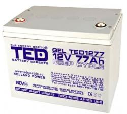 Ted Electric Acumulator TED pentru UPS sau panouri fotovoltaice VRLA 12V (TED1277 77Ah TED003409)