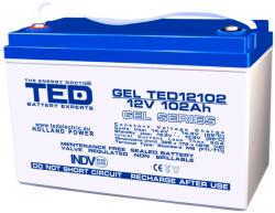 Ted Electric Acumulator GEL pentru UPS sau panouri fotovoltaice TED 12V 102Ah TED12102 VRLA Deep Cycle (TED12102 102Ah TED003492)