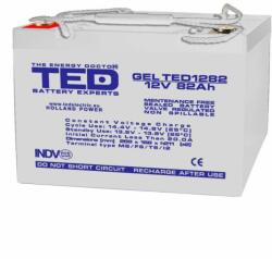 Ted Electric Acumulator pentru UPS sau panouri fotovoltaice VRLA 12V si 82 Amperi cu GEL 82Ah TED1282 Deep Cycle (TED1282 / TED003478)