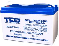 Ted Electric Acumulator GEL pentru UPS sau panouri fotovoltaice TED 12V 93Ah VRLA TED1293 Deep Cycle (TED1293 93Ah / TED003485)