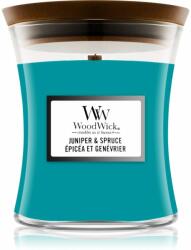 WoodWick Juniper & Spruce lumânare parfumată cu fitil din lemn 275 g
