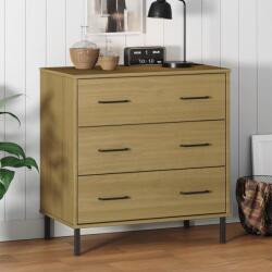vidaXL Servantă cu 3 sertare, maro, 77x40x79, 5 cm, lemn masiv OSLO (350979) Comoda