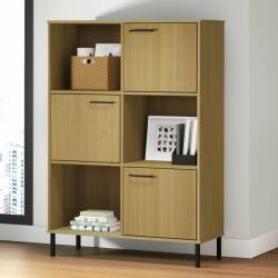 vidaXL Bibliotecă cu picioare metalice OSLO, maro, 90x35x128, 5 cm lemn (351012) Biblioteca