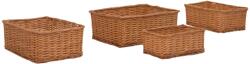 vidaXL Set de coșuri suprapuse, 4 piese, maro, salcie (286981)