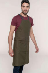 Kariban Uniszex, női, férfi kötény, szakács, pincér Kariban KA8002 Organic Cotton Apron -Egy méret, Chocolate