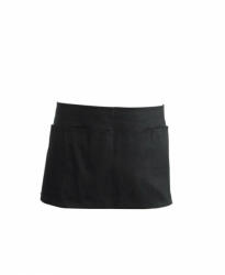 Kariban Uniszex, női, férfi kötény, szakács, pincér Kariban KA886 Cotton Short Apron -Egy méret, Black