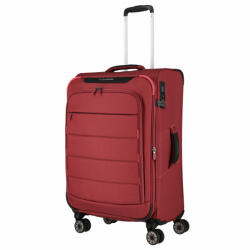Travelite Skaii piros 4 kerekű bővíthető közepes bőrönd (92648-12)