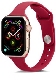 Curea subțire din silicon Apple Watch 9 / 8 / 7 (41 mm) / 6 / SE / 5 / 4 (40 mm) / 3 / 2 / 1 (38 mm) ROSE RED