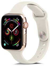 Curea subțire din silicon Apple Watch 9 / 8 / 7 (41 mm) / 6 / SE / 5 / 4 (40 mm) / 3 / 2 / 1 (38 mm) CREA MY WHITE