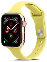 Curea subțire din silicon Apple Watch Ultra 1 / 2 (49 mm) / 9 / 8 / 7 (45 mm) / 6 / SE / 5 / 4 (44 mm) / 3 / 2 / 1 (42 mm) YELLOW