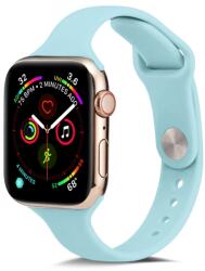 Curea subțire din silicon Apple Watch 9 / 8 / 7 (41 mm) / 6 / SE / 5 / 4 (40 mm) / 3 / 2 / 1 (38 mm) BLUE DESCHIS