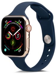 Curea subțire din silicon Apple Watch 9 / 8 / 7 (41 mm) / 6 / SE / 5 / 4 (40 mm) / 3 / 2 / 1 (38 mm) BLUE ÎNCHIS
