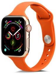 Curea subțire din silicon Apple Watch 9 / 8 / 7 (41 mm) / 6 / SE / 5 / 4 (40 mm) / 3 / 2 / 1 (38 mm) PORTOCALIU