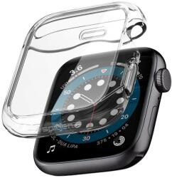 Apple Watch 4-6, SE (44mm), Szilikon védőkeret, ütésálló, szíj nélkül, Spigen Ultra Hybrid, átlátszó - tok-shop