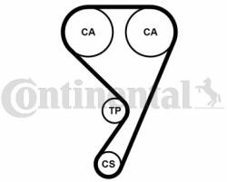 Continental Ctam Set pompa apa + curea dintata CONTINENTAL CTAM CT1211WP1 (CT1211WP1) - automobilus