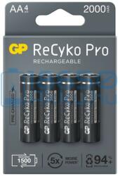 GP Batteries ReCyko Pro 2000mAh (AA / R6) Ceruza Újratölthető Elem / Ni-MH Akkumulátor (4db)