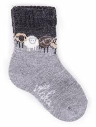 Vlnka Gyerek Merinó zokni "bari csapat" - sötétszürke zokniméret 29-30