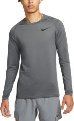 Nike Pro Warm Sweatshirt Grau Schwarz F068 Hosszú ujjú póló dq5448-068 Méret L - top4running