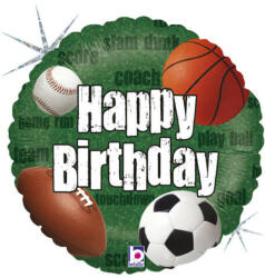  Szülinapi lufi 18" 46cm Happy Birthday, labdás lufi (LUFI864826)