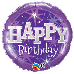 Qualatex Szülinapi fólia lufi 18" 46cm, Happy Birthday (LUFI700818)