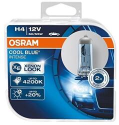 OSRAM Set 2 becuri auto cu halogen Osram H4 12 60/55W P43t Cool Blue Intense Box 4200K (AVX-AMO-64193CBI-HCB)