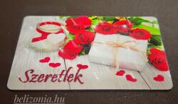  Hűtőmágnes - Szeretlek Rózsa mintával - Szerelmes ajándékok - Valentin napi ajándékok (2906-1)
