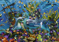 Alipson Puzzle - Puzzle Nava de comori a delfinilor - 1 000 piese