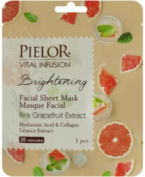  Pielor Vital Infusion Sheet Mask Masca De Fata Textila Iluminatoare Cu Grapefruit Roz