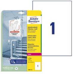 AVERY Etikett AVERY L8001-10 210x297mm antimikrobiális fehér 10 címke/doboz 10 ív/doboz (L8001-10) - robbitairodaszer