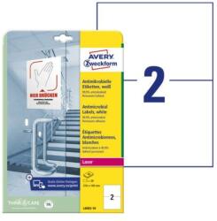 AVERY Etikett AVERY L8002-10 210x148mm antimikrobiális fehér 20 címke/doboz 10 ív/doboz (L8002-10) - robbitairodaszer