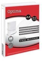 Optima Gyűrűskönyv OPTIMA panorámás A/4 4gyűrű 25mm fehér (24510) - robbitairodaszer