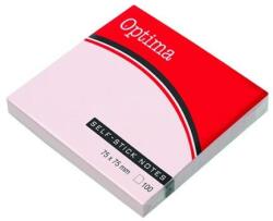 Optima Öntapadós jegyzet OPTIMA 75x75mm pasztell rózsa 100 lap (22919) - robbitairodaszer