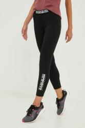 Napapijri legging fekete, női, nyomott mintás - fekete XS