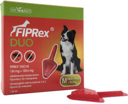Fiprex M 134 mg + 120, 6 mg rácsepegtető oldat kutyáknak 1x