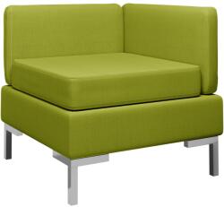 vidaXL Canapea de colț modulară cu pernă, verde, material textil (287015) Canapea