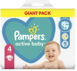 Pampers Active Baby Dry 4 pelenka, 9-14kg, 76db (10DP010372)