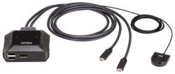 ATEN KVM Switch 2-Port USB-C, Remote Port Selector - US3312-AT (US3312-AT) - pcx