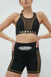 Labellamafia pantaloni scurți de antrenament Boxer femei, culoarea negru, cu imprimeu, high waist 9BYY-SZD09T_99X