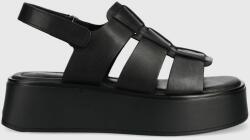 Vagabond Shoemakers sandale de piele Courtney femei, culoarea negru, cu platforma PPYY-OBD0K0_99X