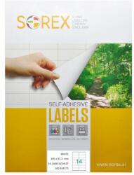 Sorex Etichete autoadezive Xprime 14/A4 105 x 42.3 mm 100 coli/top (XP2712-4)